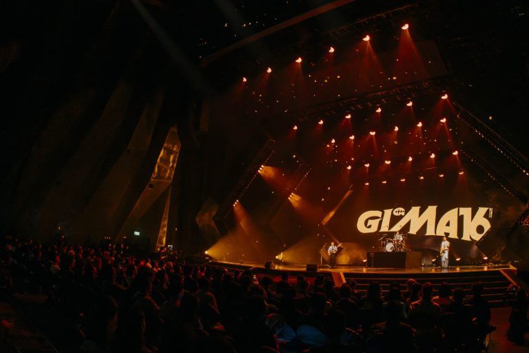 On the picture is the 16th Golden Indie Music Awards (GIMA) stage.