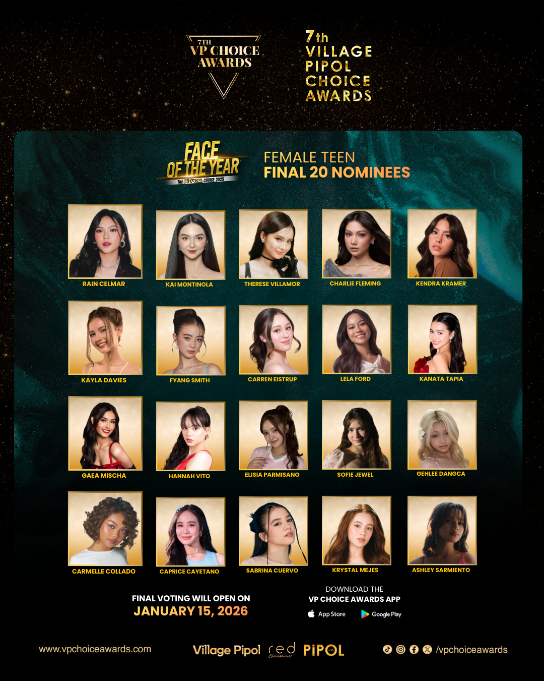 PIPOL Face of the Year Final 20 - Female Teens